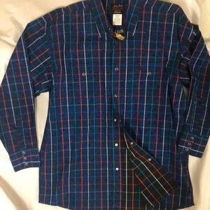 NEW Plaid Wrangler Pearl snap dress western shirt.new without tags